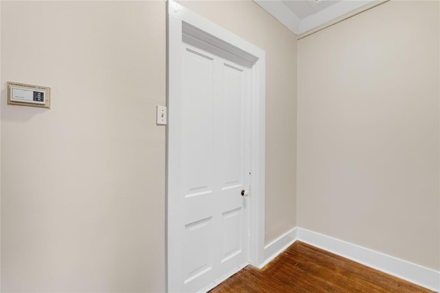 hall featuring wood-type flooring