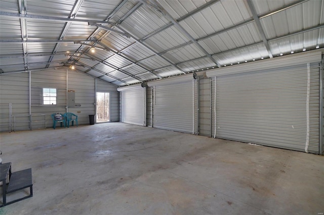 garage featuring electric panel