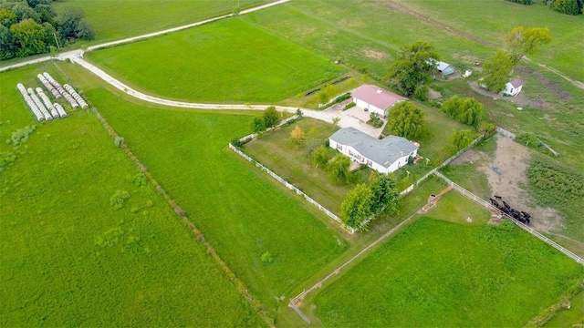 drone / aerial view featuring a rural view