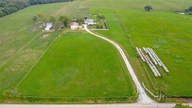 bird's eye view featuring a rural view