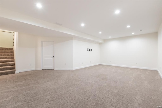 interior space with light colored carpet