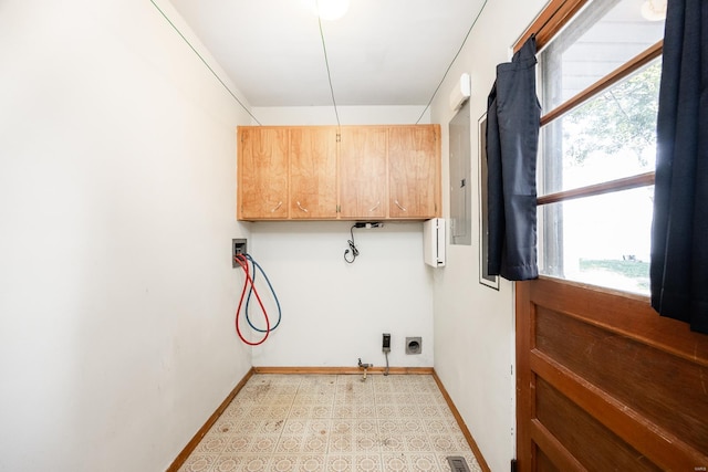 laundry area featuring cabinets and hookup for a washing machine