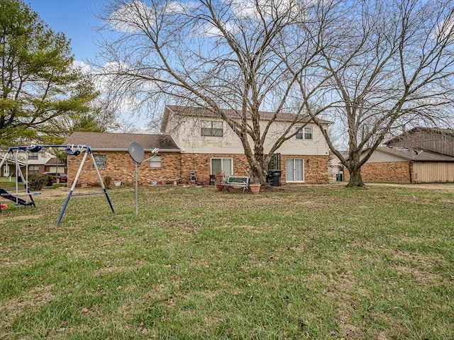 view of yard featuring a playground