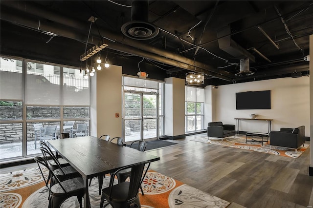 dining room featuring hardwood / wood-style floors