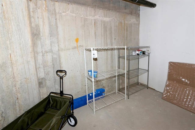 view of storage area