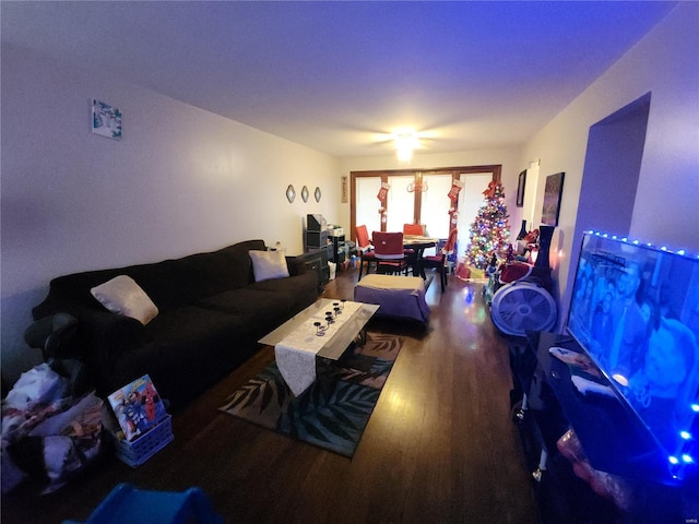 living room featuring wood finished floors