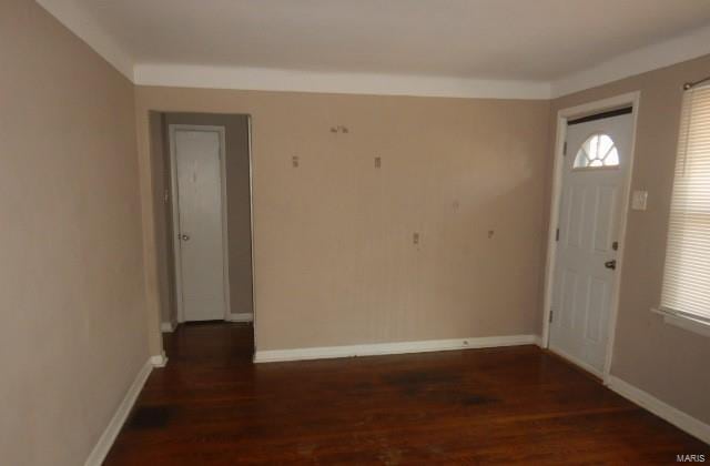 foyer featuring dark hardwood / wood-style flooring