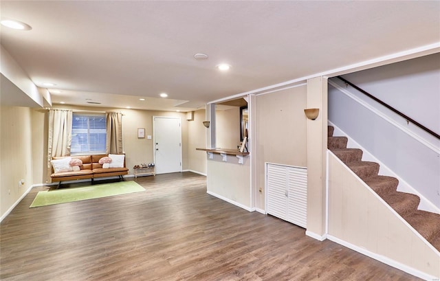 interior space with wood-type flooring