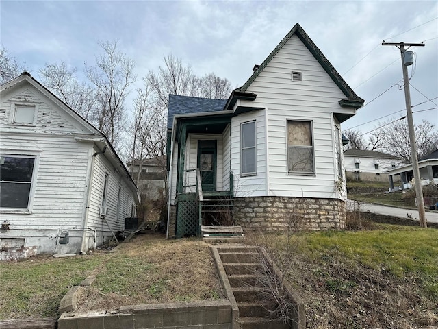 bungalow with central AC unit