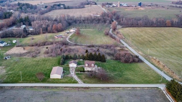 bird's eye view featuring a rural view