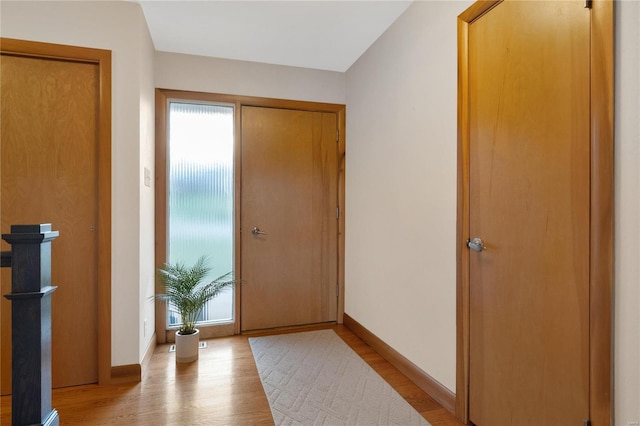 entryway featuring light wood-type flooring