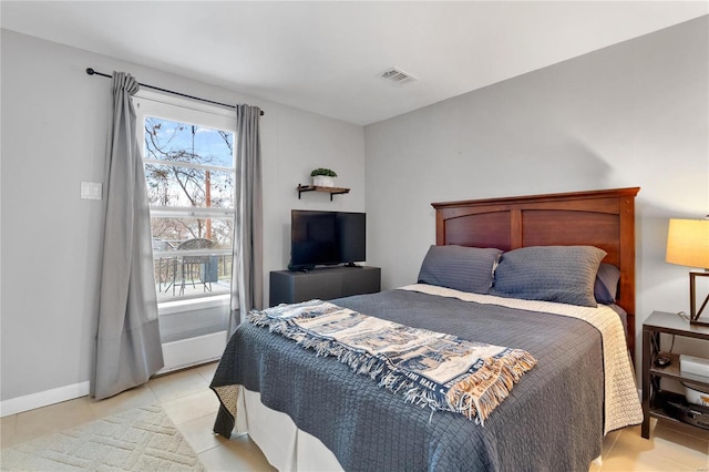 view of tiled bedroom