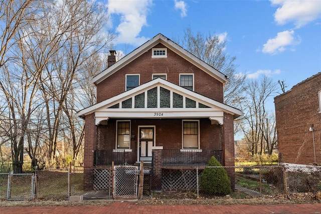 view of front of home with a porch