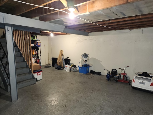 view of basement