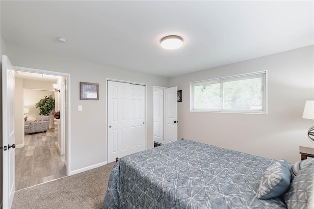 view of carpeted bedroom