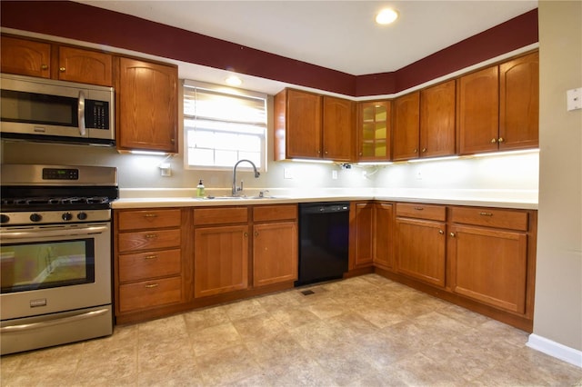 kitchen featuring sink and stainless steel appliances