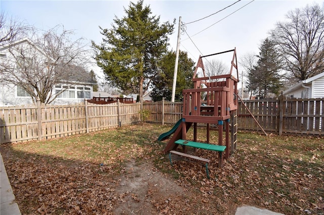 view of jungle gym