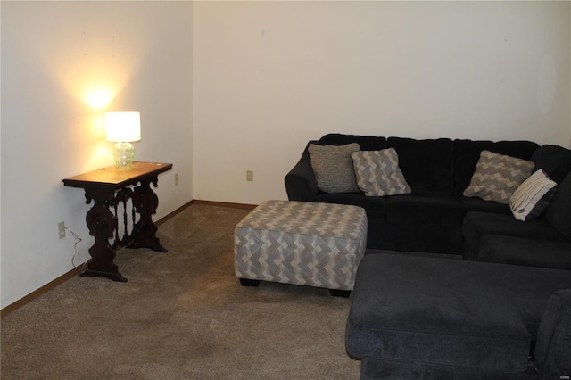 living room featuring carpet floors