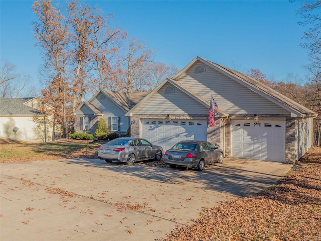 view of front facade with a garage