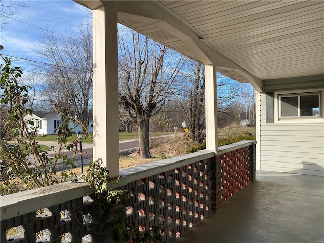 wooden deck with covered porch