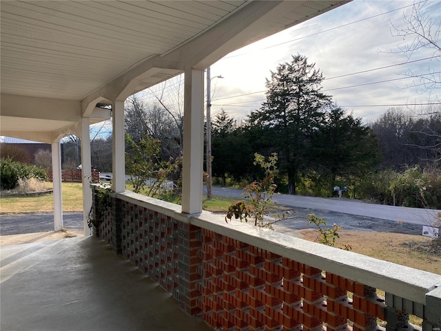 view of patio with covered porch