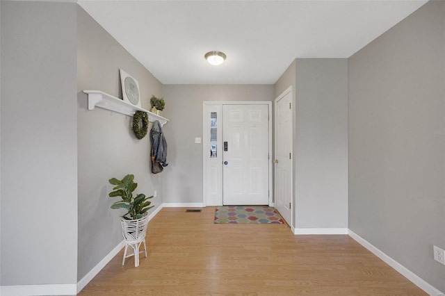 entryway featuring light wood-type flooring