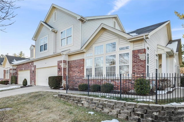 view of front facade featuring a garage