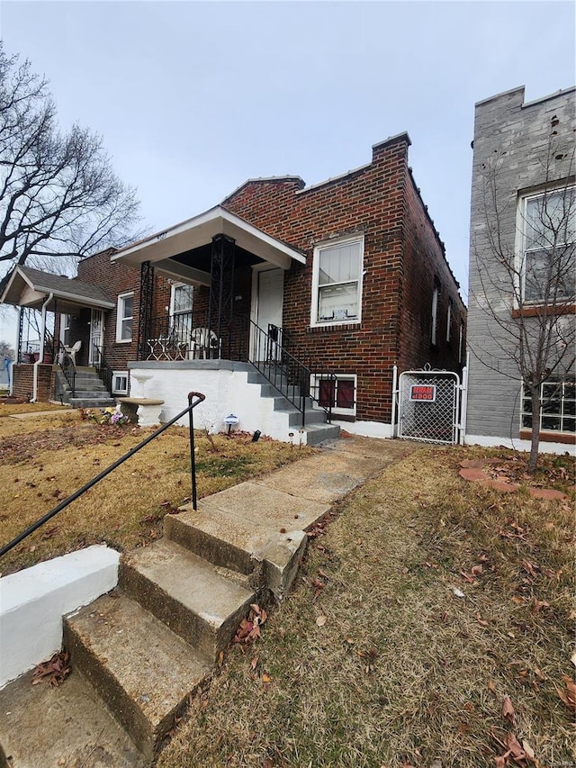 view of front of property with a porch