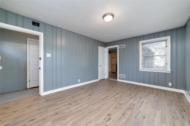 empty room featuring light wood-type flooring