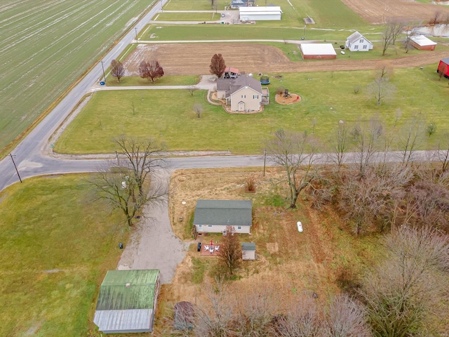 aerial view featuring a rural view