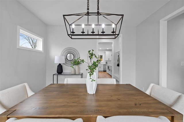 dining room featuring light wood-type flooring