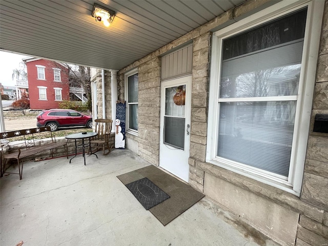 view of patio with a porch