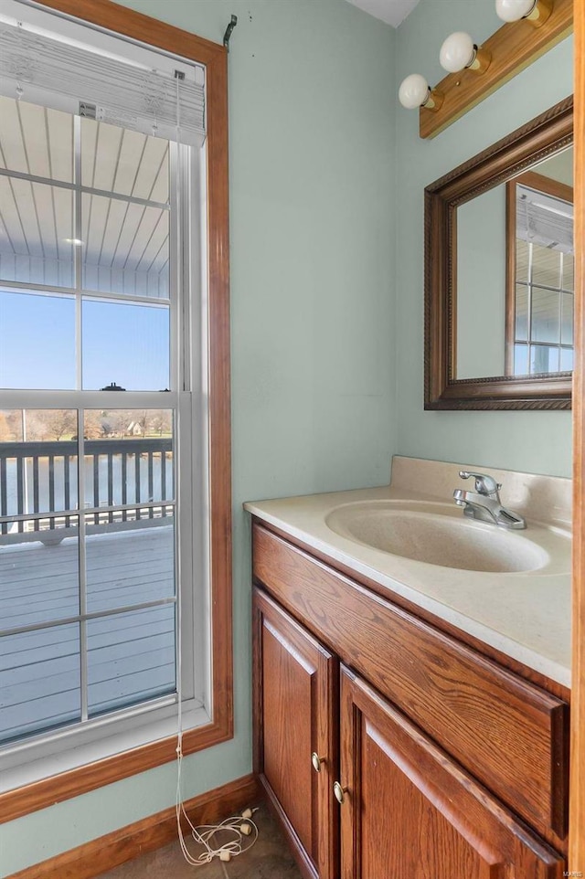 bathroom with vanity