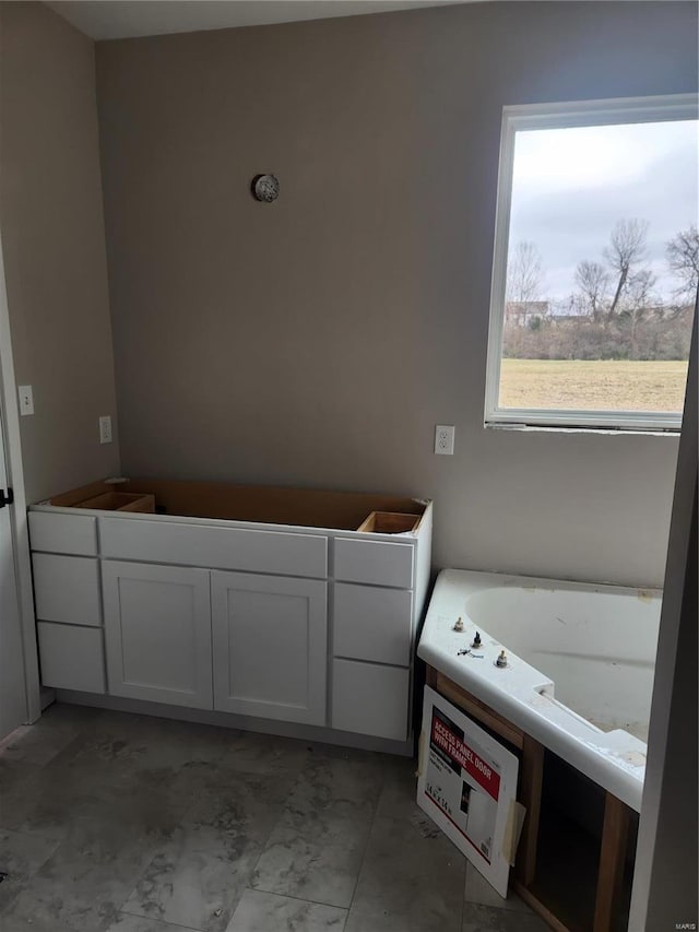 bathroom with a bath