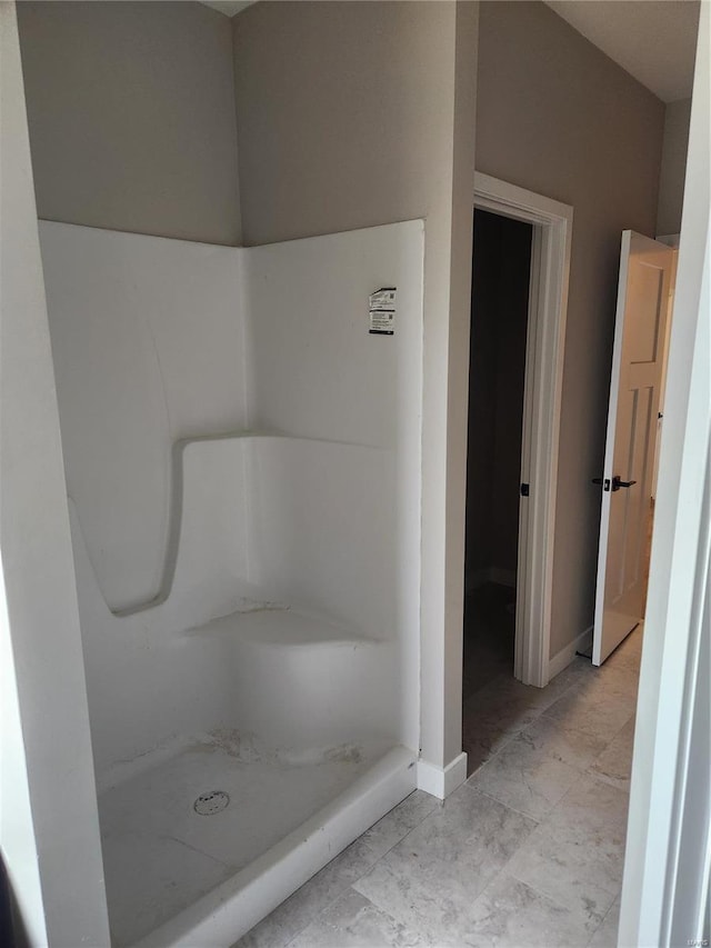 bathroom with walk in shower