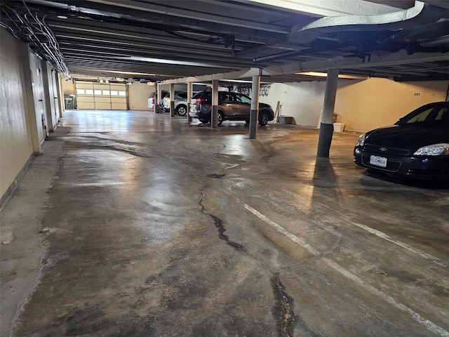 garage with a carport