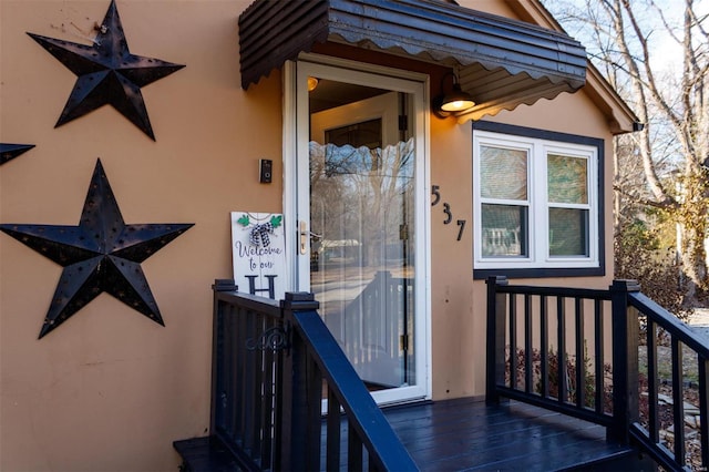 view of doorway to property