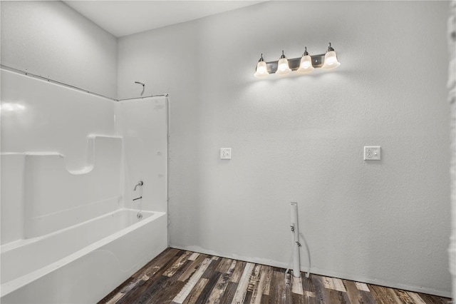 bathroom featuring wood-type flooring