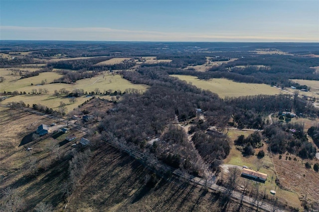 drone / aerial view featuring a rural view