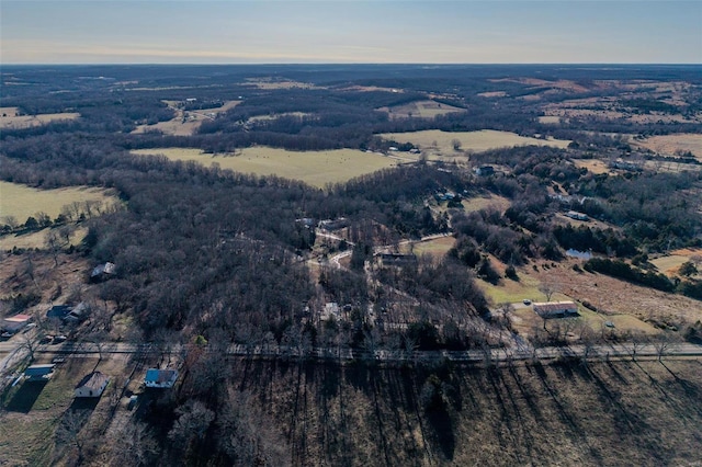 drone / aerial view featuring a rural view