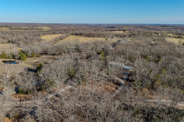 bird's eye view with a rural view