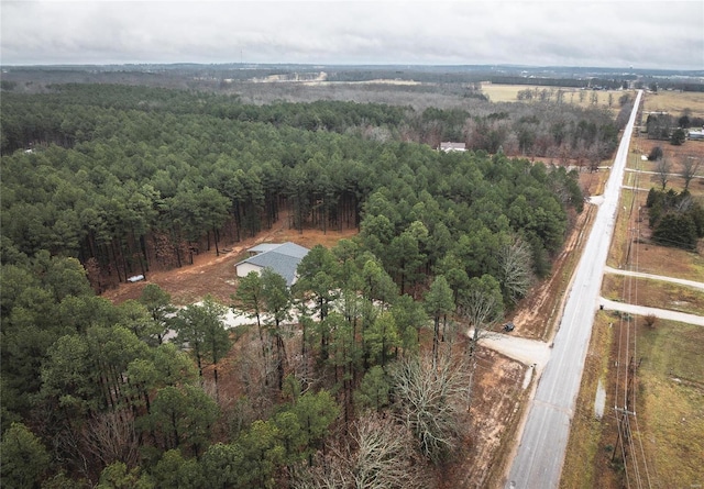 aerial view featuring a rural view