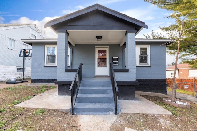 bungalow-style house with a porch