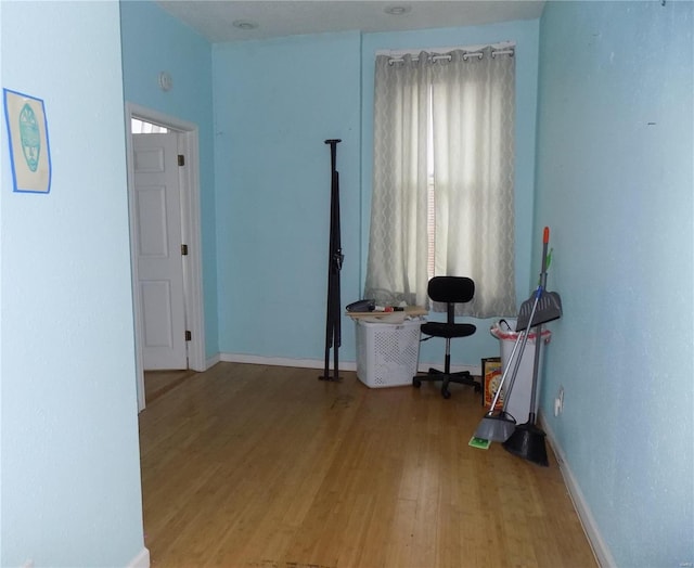 miscellaneous room featuring wood-type flooring