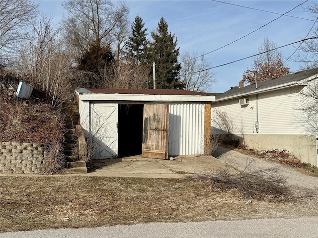 view of shed