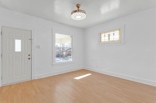 foyer featuring light wood-type flooring