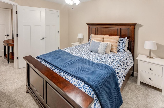 view of carpeted bedroom