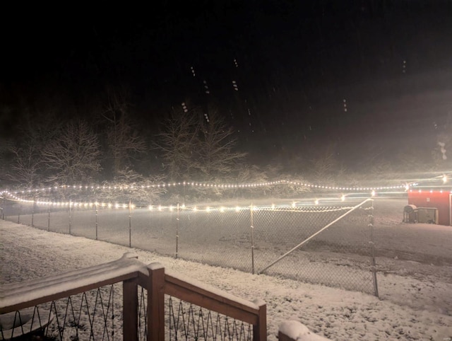 view of snowy yard