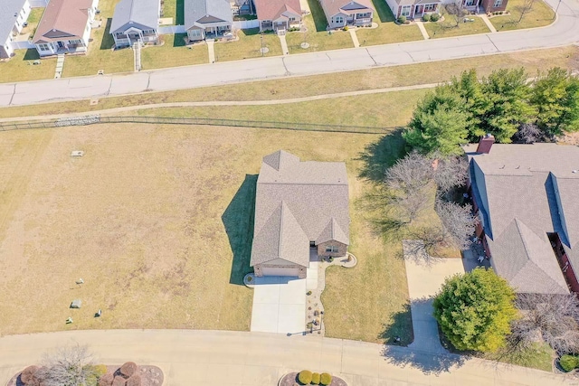 aerial view featuring a residential view