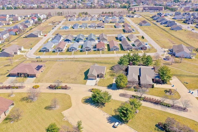 bird's eye view with a residential view